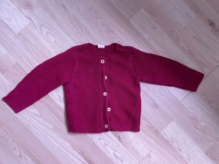 Schöne Strickjacke von H&M, dunkelrot, Grösse 86