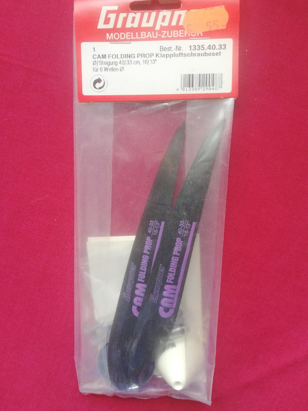 Graupner Modellismo RC: Graupner CAM FOLDING PROP Klapp-Propeller-Set 16x13 – Nuovo e nell'imballaggio originale da Flüh venduto da AMS-Modellbau