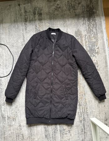 Black quilted autumn jacket, size XS