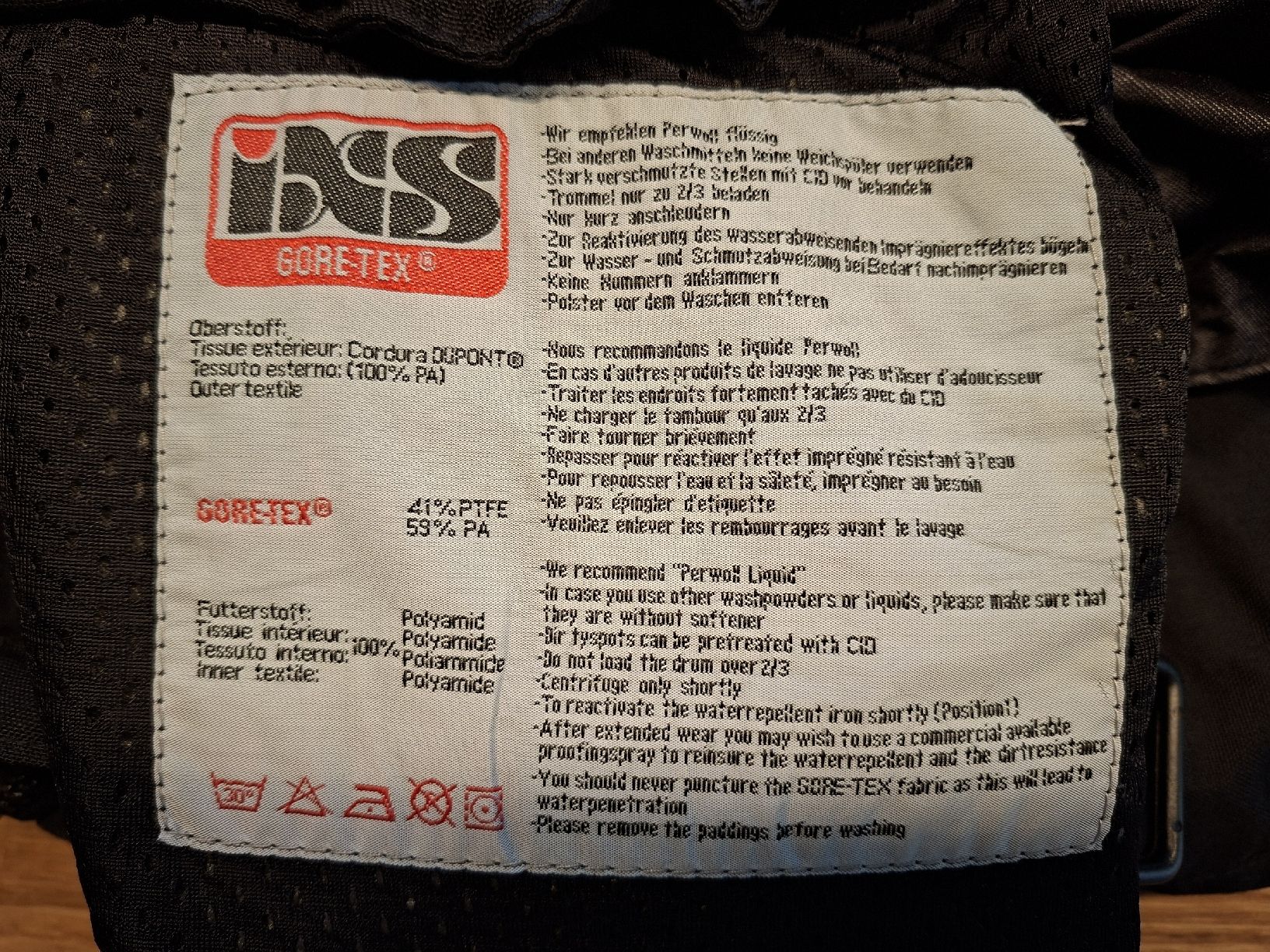 IXS Pantaloni: iXS Motorrad-Hose Grösse DXL, mit Innenfutter – Usato da Oberrohrdorf venduto da Ginaja 2