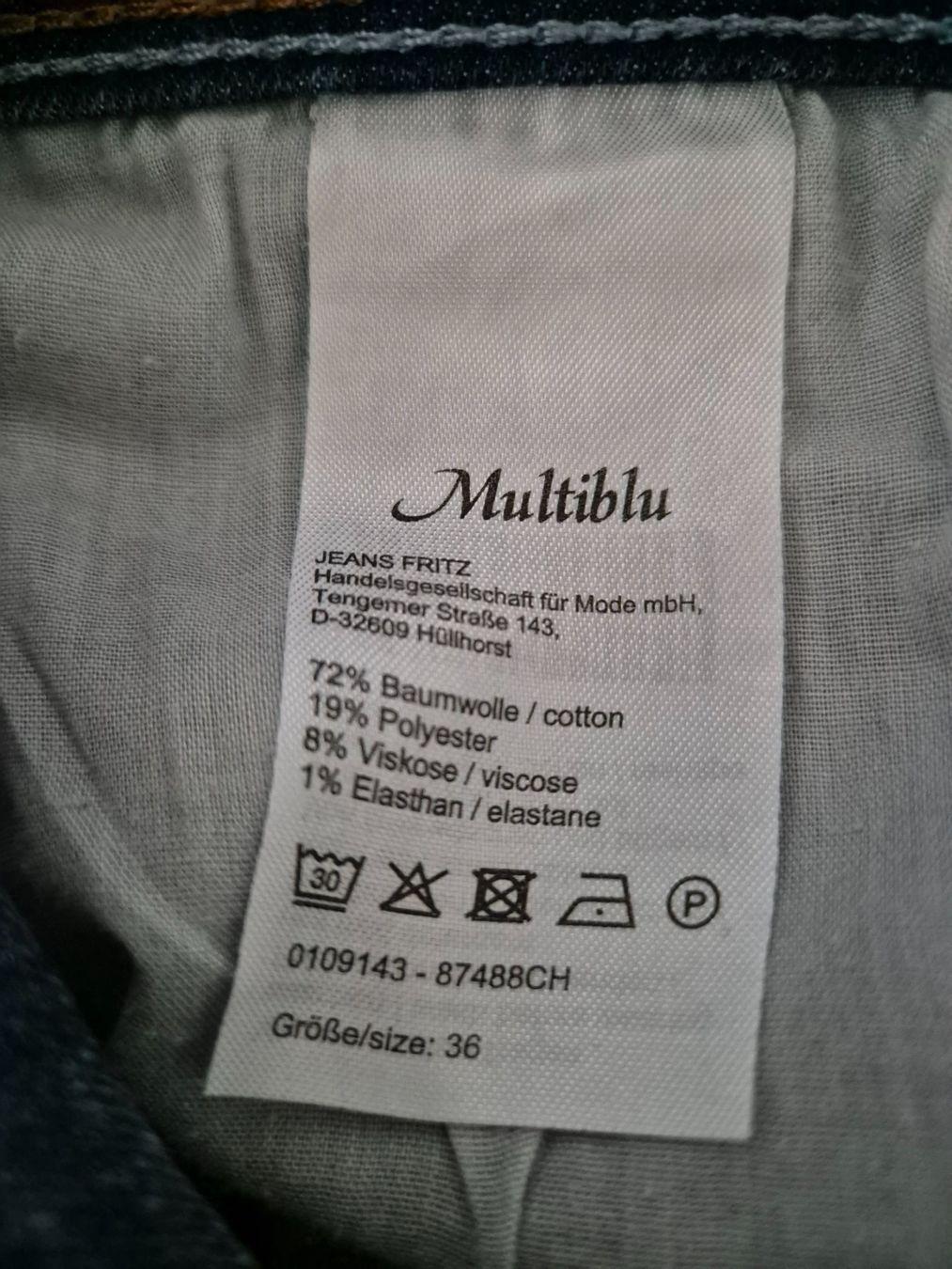 Jeans: Jeans-Hose Gr. 36 kurz – Nuovo (secondo la descrizione) da Langendorf venduto da MASENI25 6
