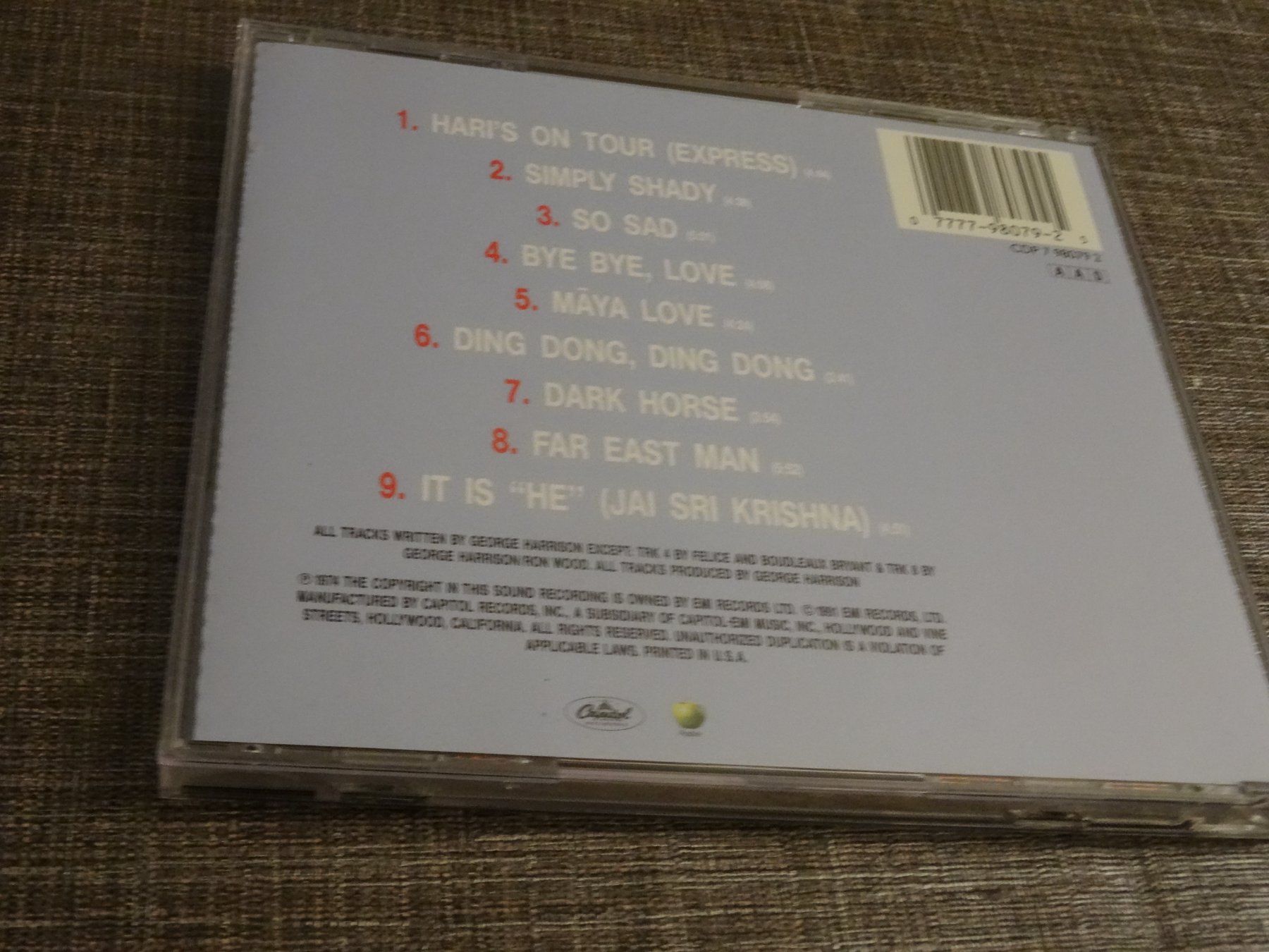 CD: George Harrison - Dark Horse CD – Usato da Olten venduto da Disc-Ausverkauf 1