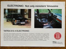 TATRA 613 V8 Electronic Prospekt-Blatt - RAR ca 1993 1994