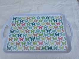Plateau décoratif avec motif papillons multicolores🦋🦋🦋