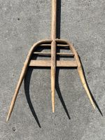 Heugabel, alt, aus Holz