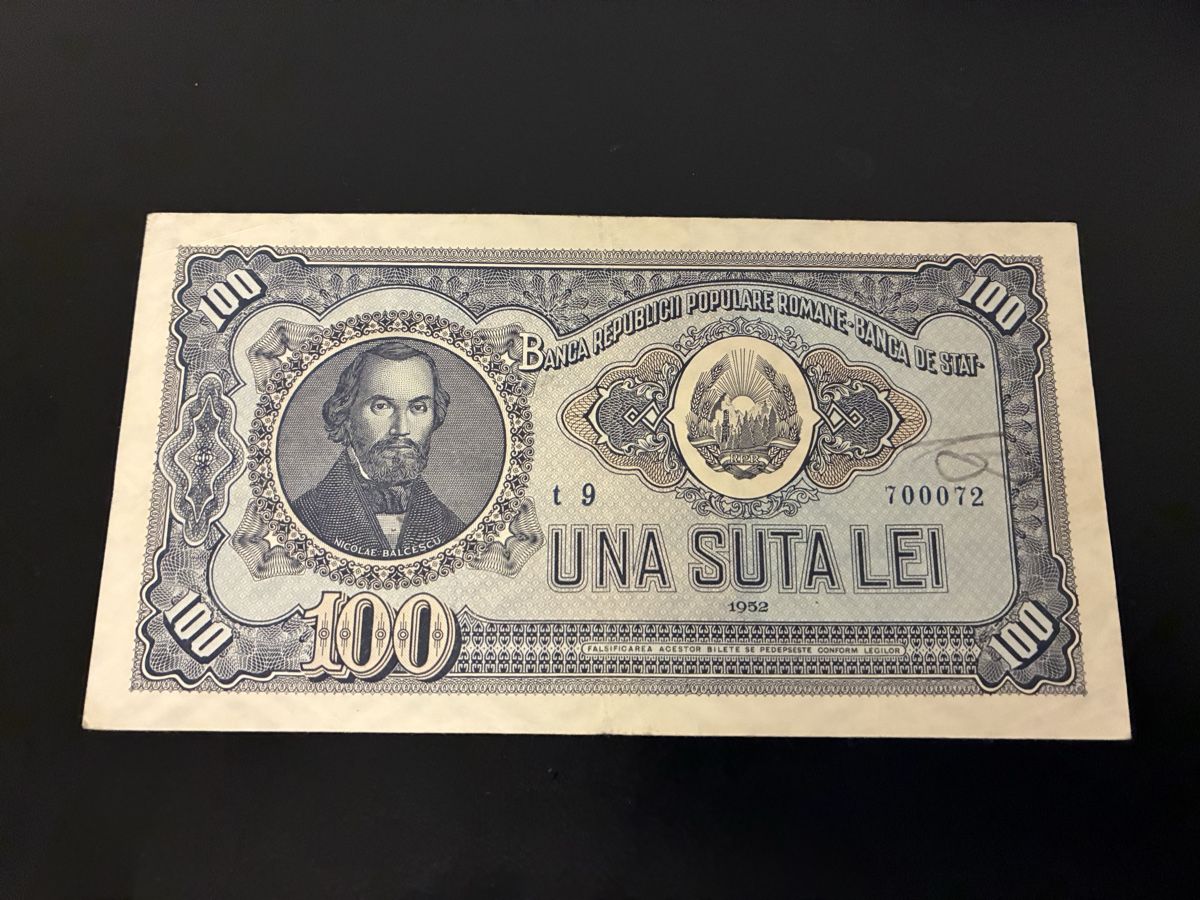 Banknoten: 100 lei 1952 – Gebraucht aus Dällikon von Woldbanknoten 1