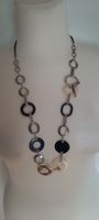 ***CECIL*** Kette in blau-weiss-silber