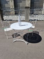 Gartentisch-Set, Metall, weiss, Vintage Stil, Top!