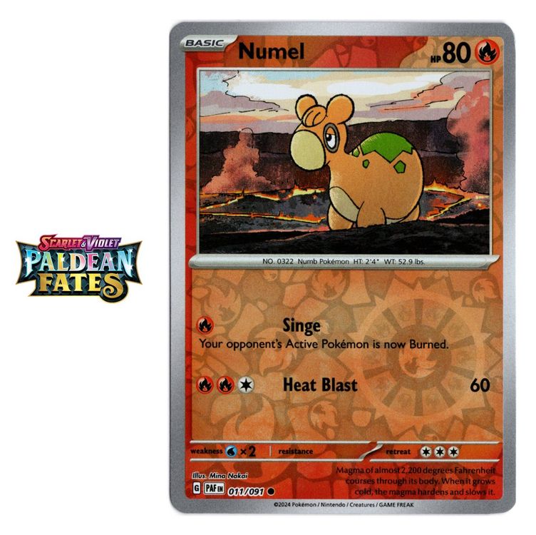 Paldean Fates Numel Camaub Reverse Holo 011/091 EN Kaufen auf Ricardo