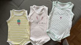 3 Sommer Baby Body Grösse 68/74 Ärmellos Top Zustand