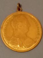 Medaillon Kaiser Franz Joseph I. 1848-1916 Gold Optik