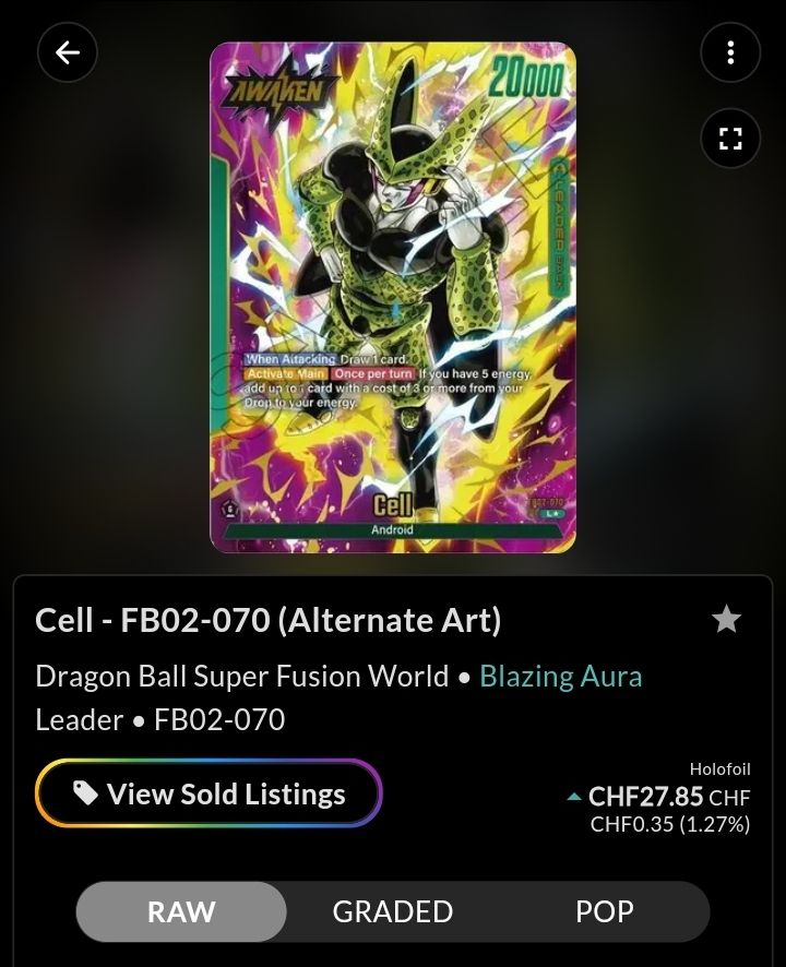 Bandai Cartes à collectionner: Dragonball TCG Cell – Neuf (Voir description) à Eggenwil par Murmeltier87 3