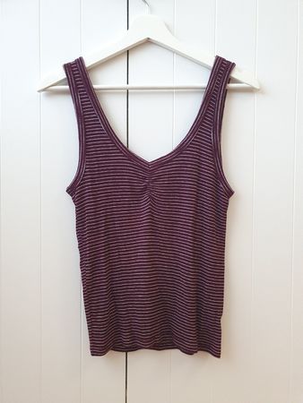 American Eagle Tanktop violett Streifen Sommer S/36