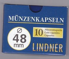 Lindner 10er Pack Münzkapseln 48 mm - 100 € Frankreich Silbe