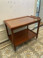 Servierwagen Holz mit Glaseinsatz , braun, guter Zustand