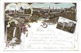 Gruss aus Biel / Bienne (BE) Nidau - Macolin - Litho - 1898