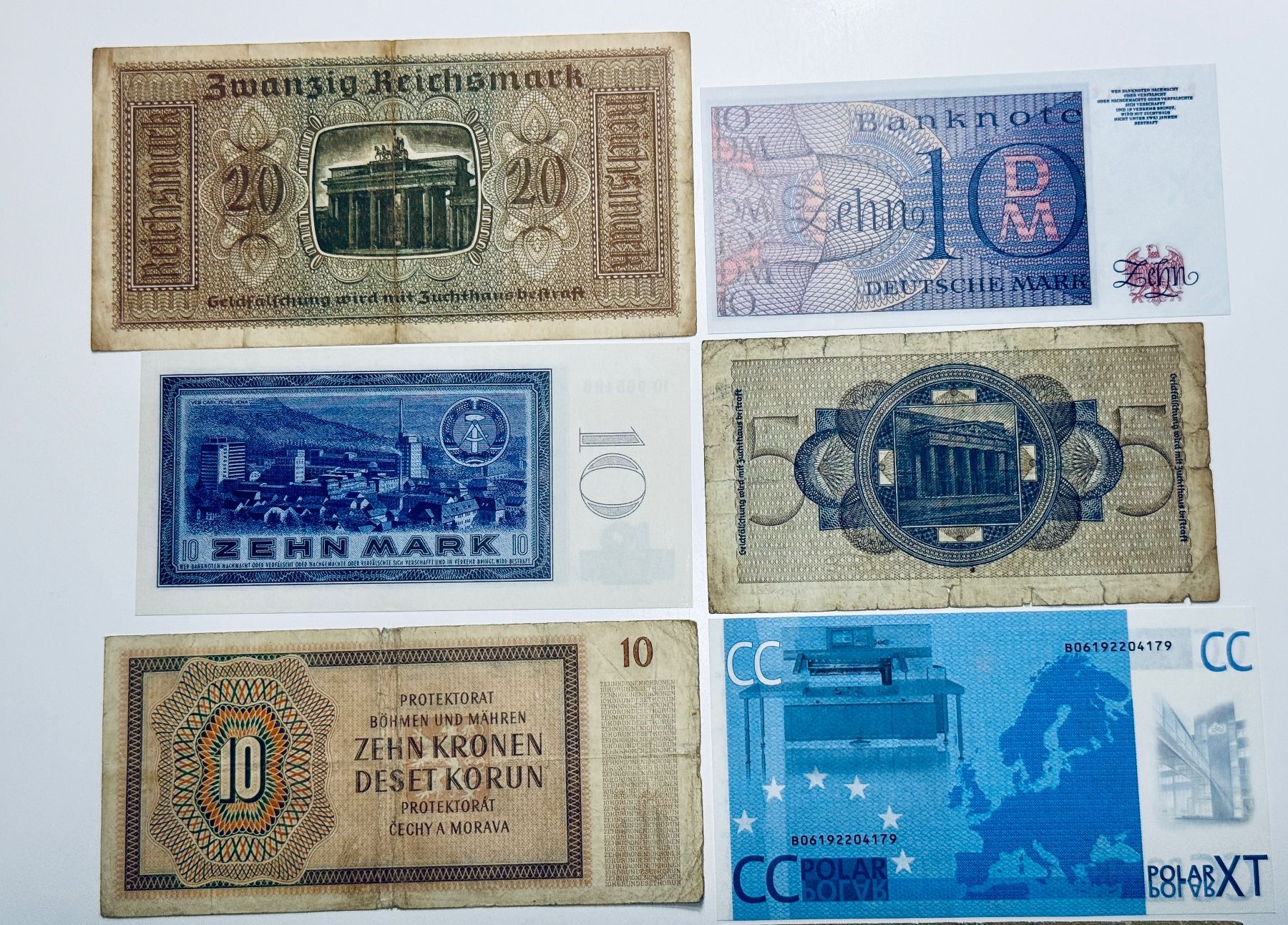 Billets de banque: **Banknoten Sammlung Deutsche Mark+Euro** – D'occasion à Langrickenbach par MeUs74 8