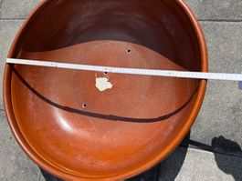 Blumenschale D 70cm Schaffhauser Steinzeug Neunkirch braun
