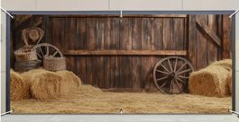 NEUE Foto Hintergrundbild Stall 400 x 180cm - 225443