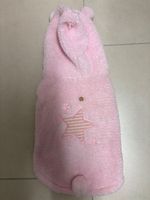 Rosa Teddyfell Winter Weste mit Kapuze für kleine Hunde!
