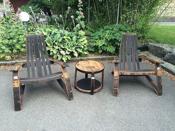 Chaises: Whiskey Fass Adirondack-Set – Neuf (Voir description) à Erlinsbach par Stu-ff