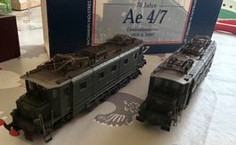 H0/DC verwittert Liliput SBB Ae 4/7 10976 + 10997