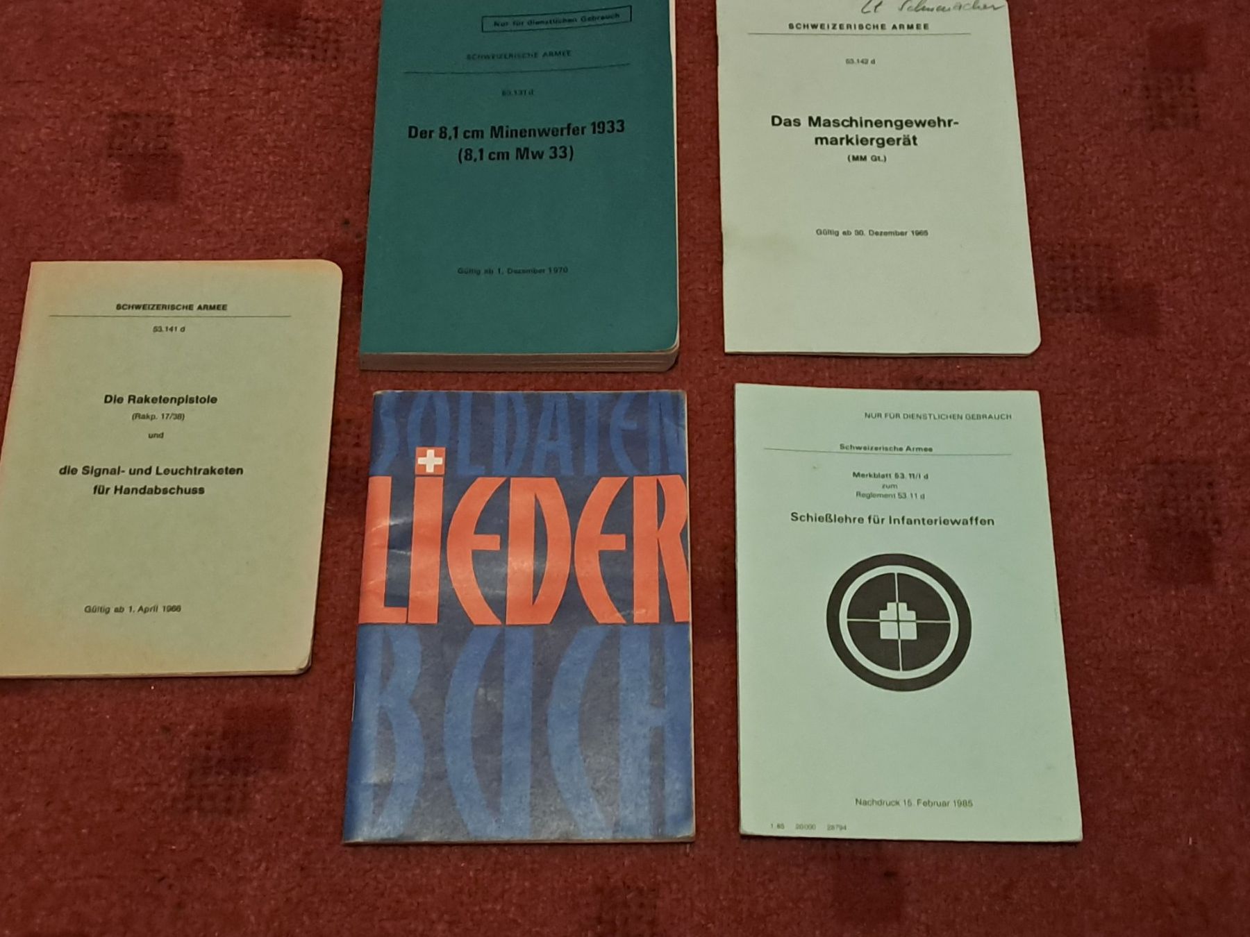 Libri: Lot von 5 verschiedenen Reglemente – Usato da St.Gallen venduto da Infanteriewerk