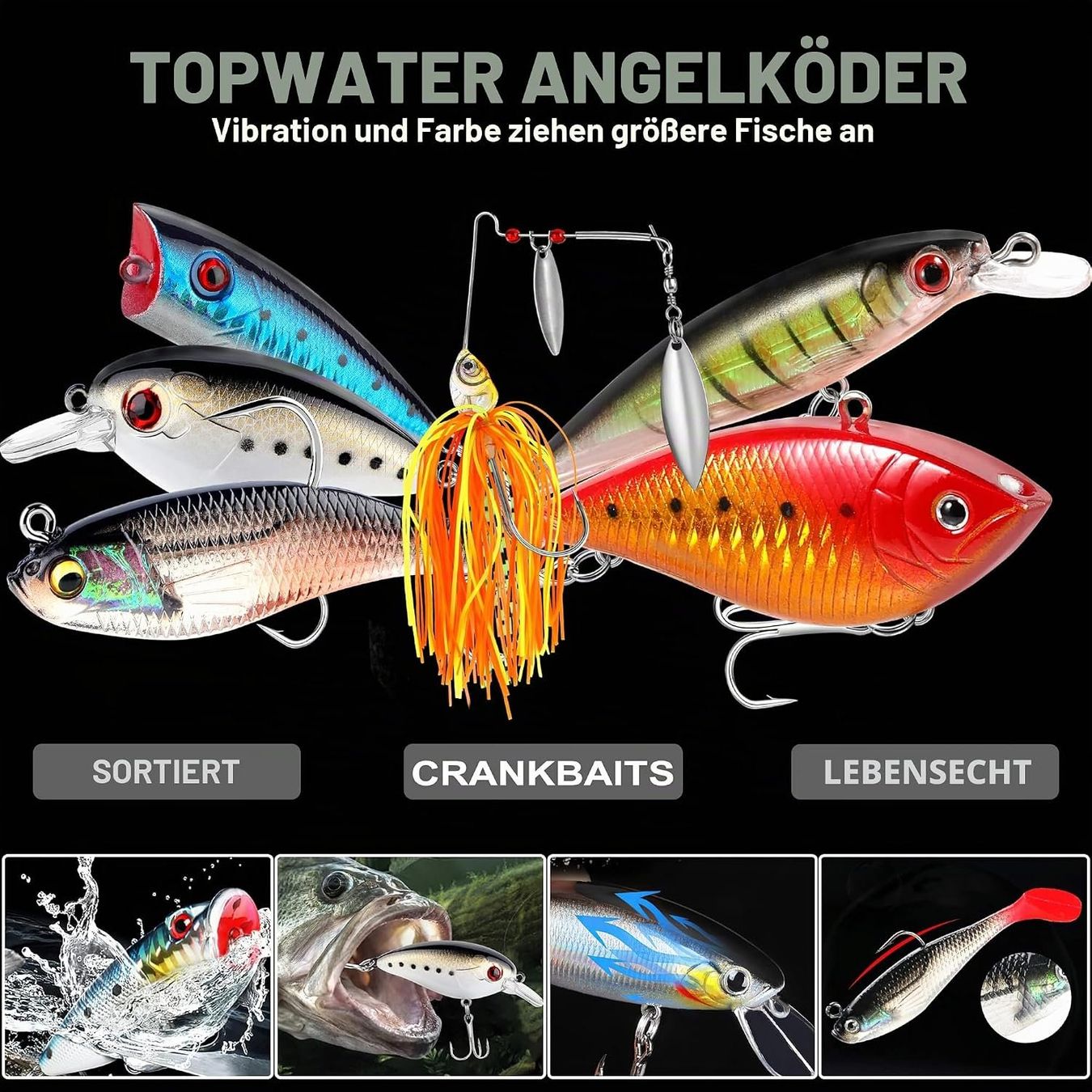 Esche: Angelköder Set 16 Spinnerköder Barsch Forelle Tragetasche – Nuovo e nell'imballaggio originale da Hallau venduto da Sale50OFF 1