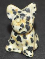 Deko – Heilstein L-7188 – Bulldogge Hund – Dalmatiner Jaspis