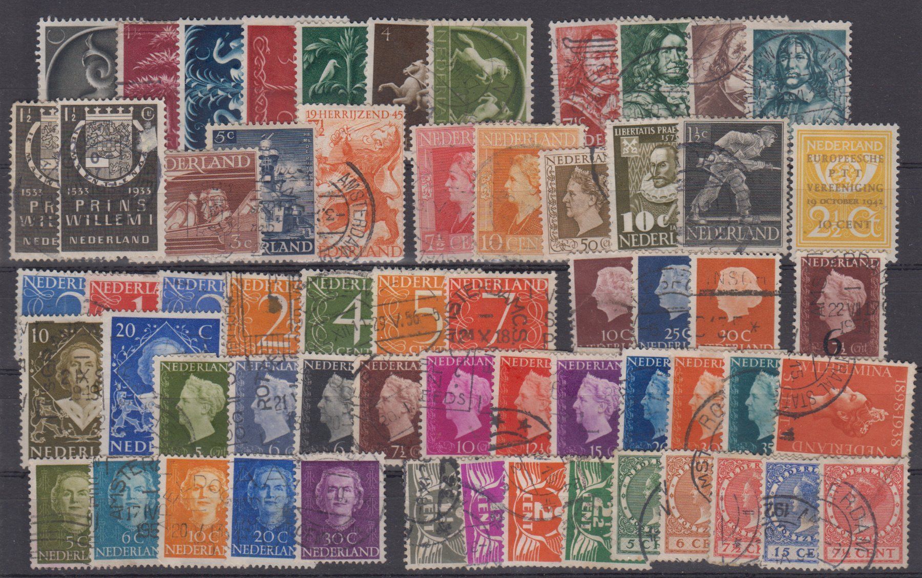 Alle Briefmarken: Niederlande: Auswahl – Gebraucht aus Eschlikon TG von PhilCon