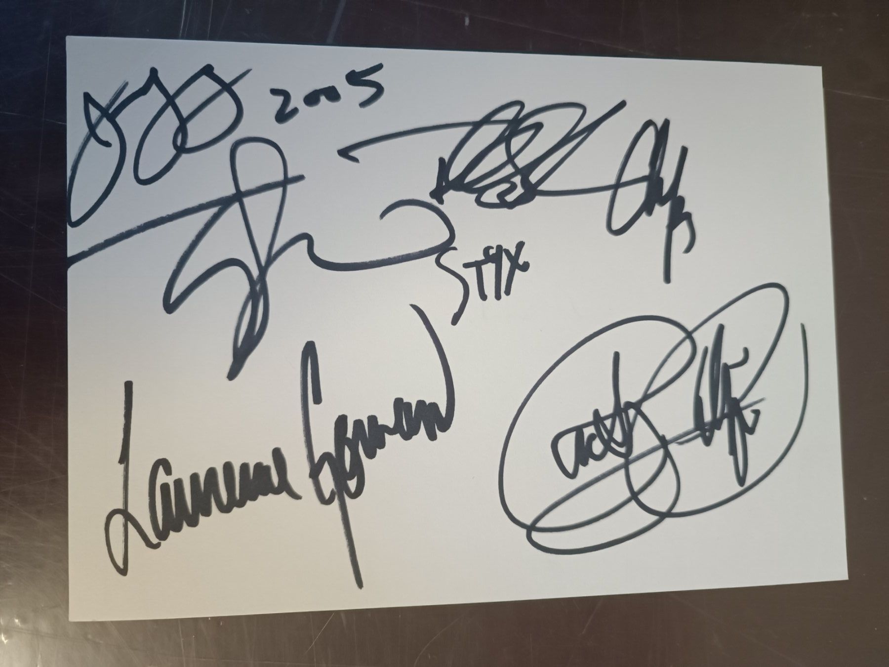 Autografi: Styx  - handsigniert 2005 - US Band – Usato da Menziken venduto da Artographs