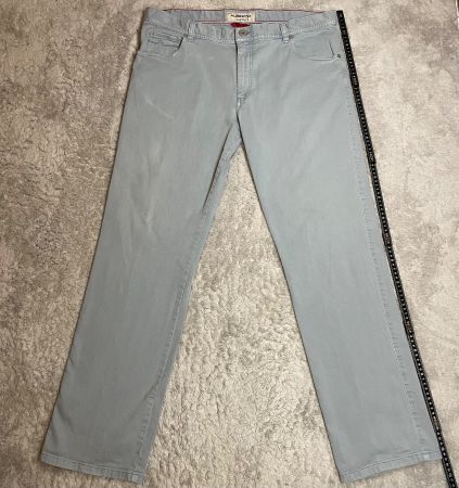 ALBERTO Stone Jeans W38 L32 Hellgrau Modern Fit Herren