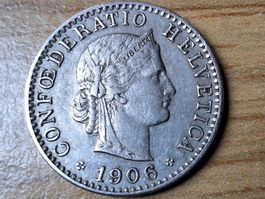 20 Rappen 1906 - sehr schön!