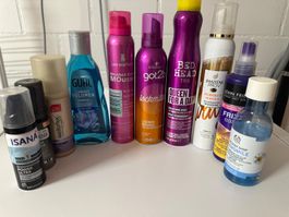 Haarpflege-Set: Mousse, Spray, Shampoo, Top Zustand!