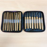 Häkelnadel - Set - Bambus mit Etui