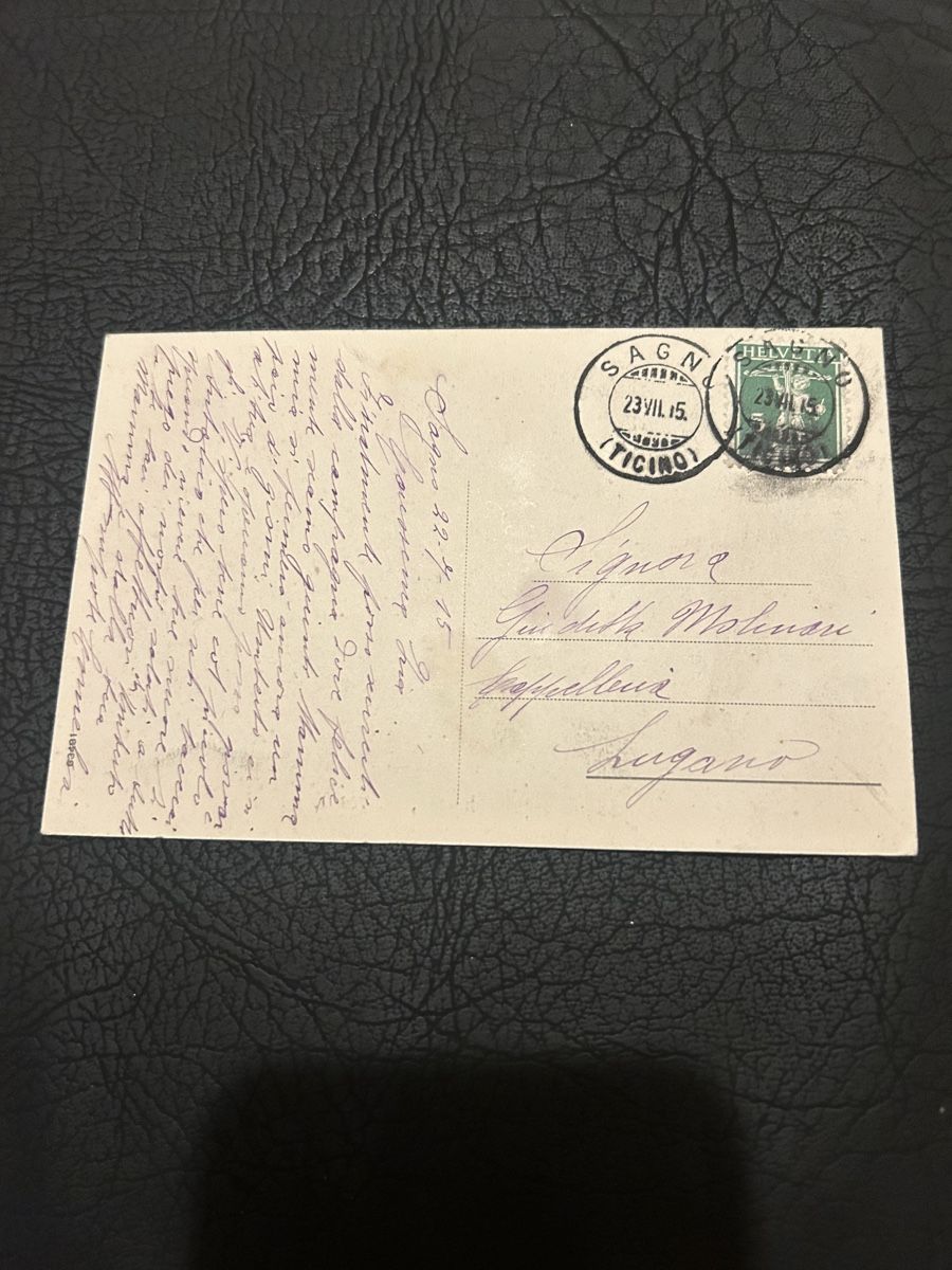 Cartoline postali: Sagno sopra Chiasso 1915 – Usato da Breganzona venduto da Milesbo 1