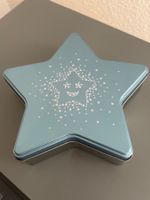 Süessi Swissmilk Sternen-Dose, leer, blau - Winterdeko!