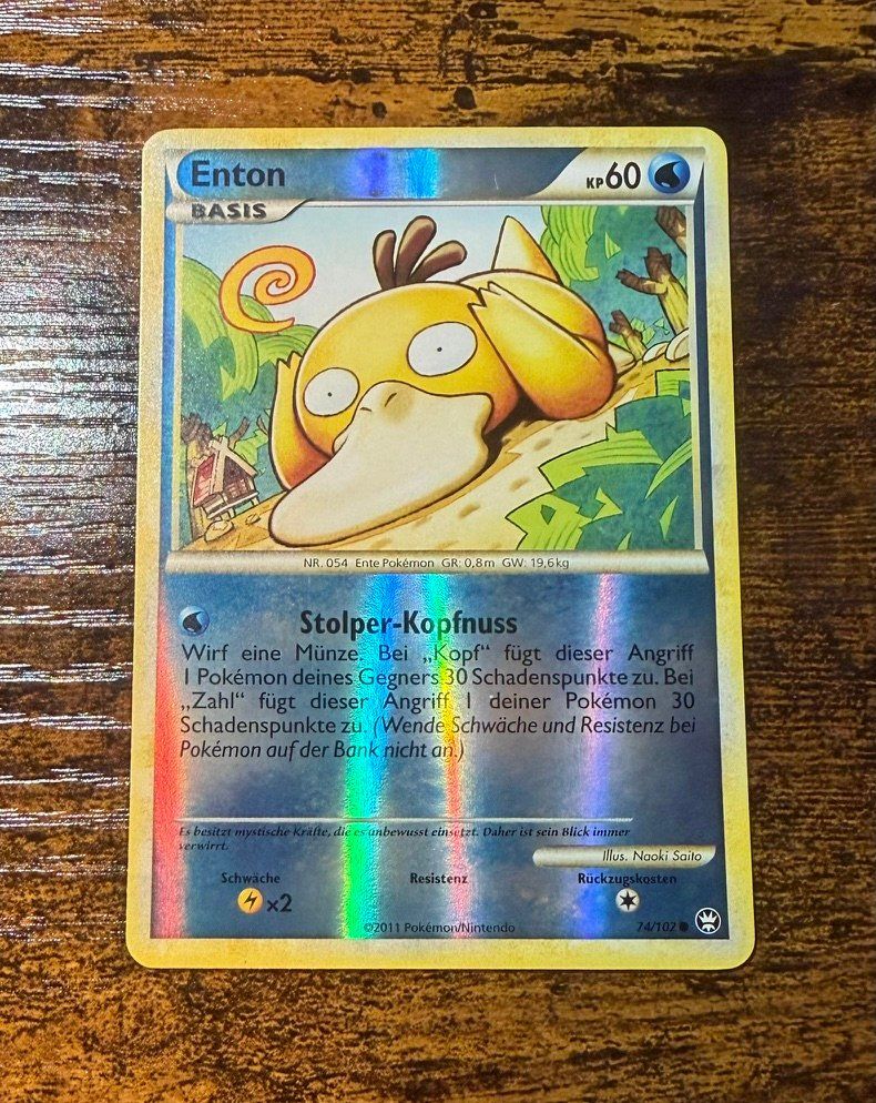Pokémon Carte collezionabili: Enton Reverse Holo 74 – Usato da Zürich venduto da PEACECOCOON