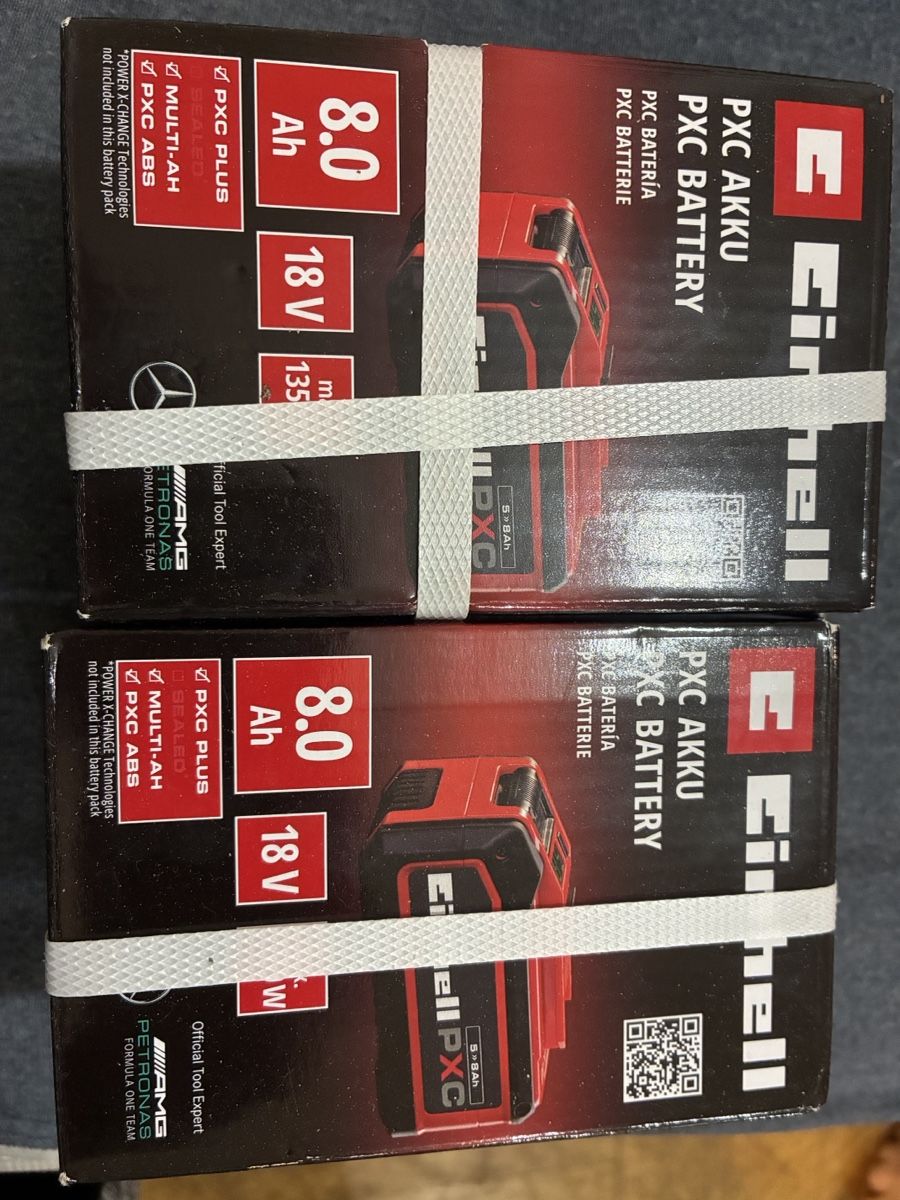 Einhell Batterie: Einhell PXC Battery 18V 8.0Ah, 2 Units, New – Nuovo e nell'imballaggio originale da Glarus venduto da paw_ly7h