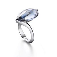 Bague BACCARAT-Paris „Fleur de Psydelic“ Cristal bleu,Argent