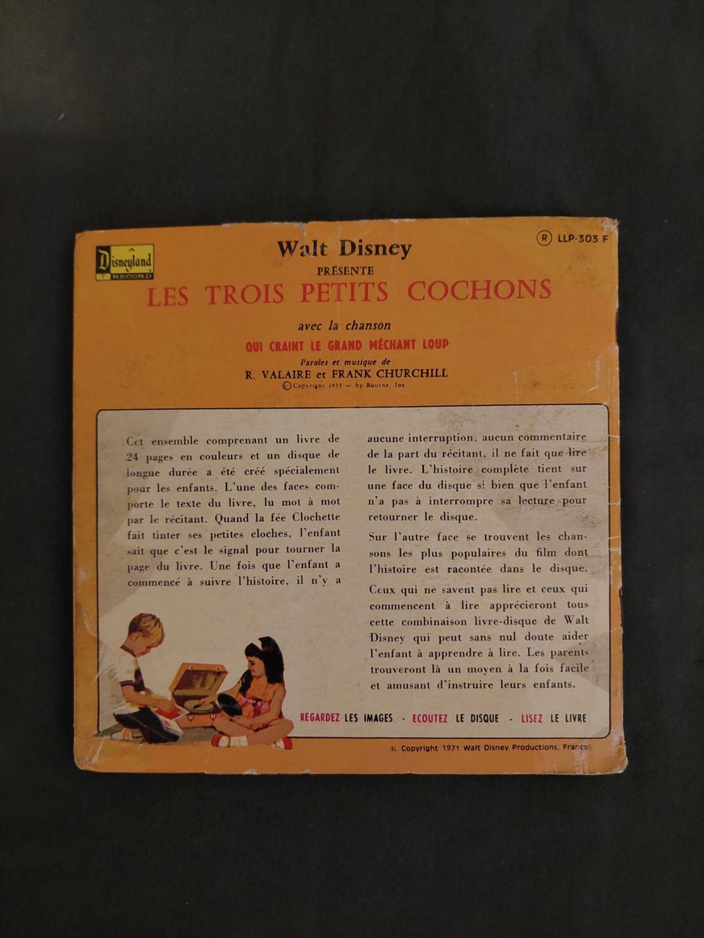 Dischi in vinile: Disney Vinyle L. Durée 1971 Les 3 Pts. Cochons BE+ – Usato da Genève venduto da Blu_BD 1