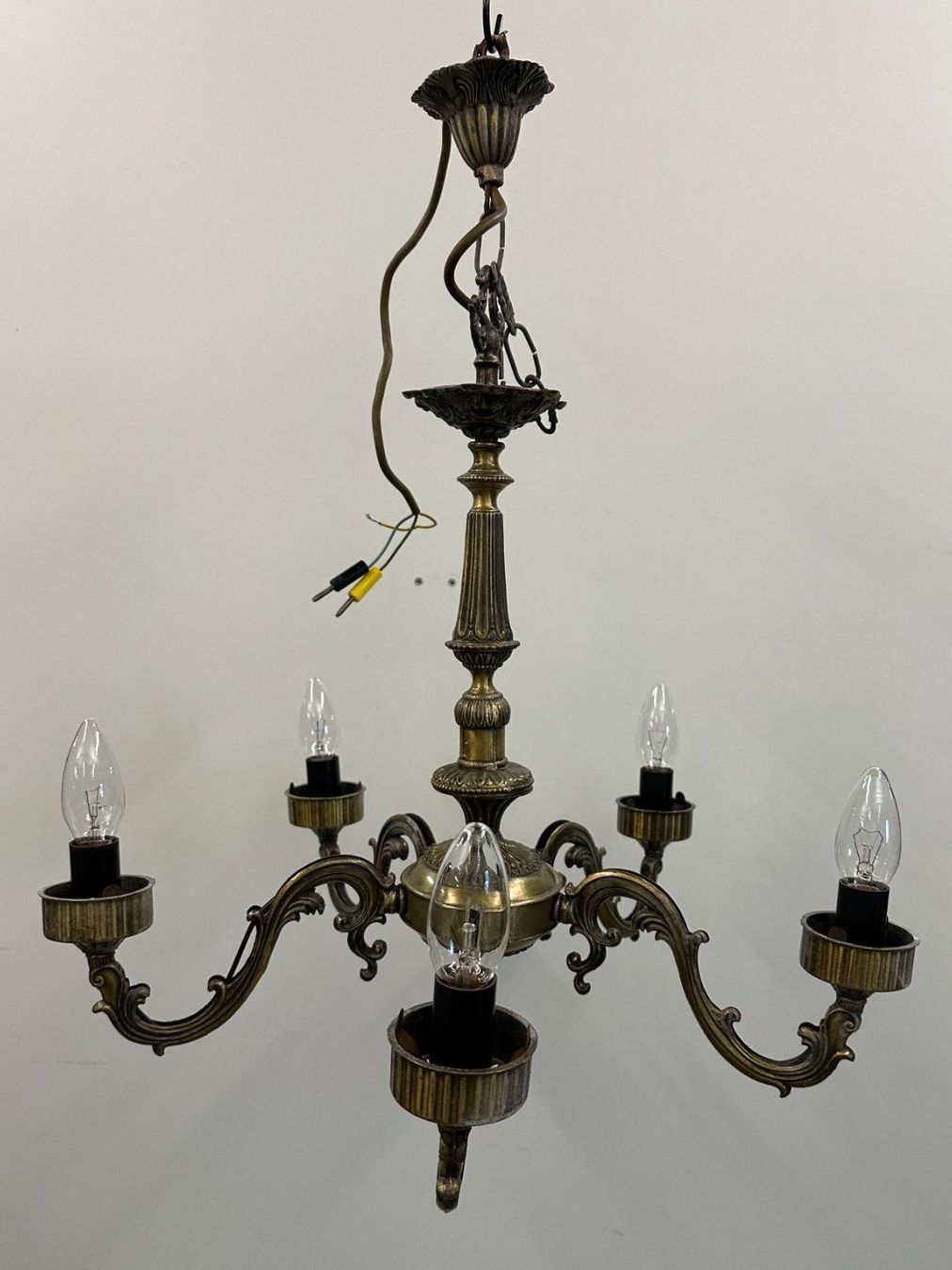 Lampadari & plafoniere: Kronleuchter Messing 5-Arme, Hängelampe Deckenleuchte – Usato da Luzern venduto da Lager6640 1