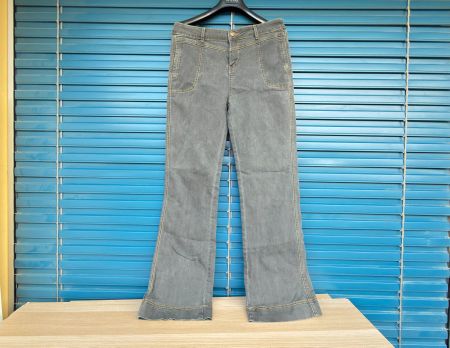 Jean Bootcut Femme Gris Y.Yendi Coutures Jaunes