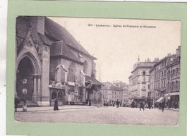 Lausanne Eglise St.Francois et Fontaine