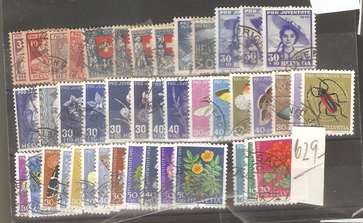 Alle Briefmarken: Los PJ ca.44 gute Werte feinst gest. – Gebraucht aus Lausanne von Whorvath