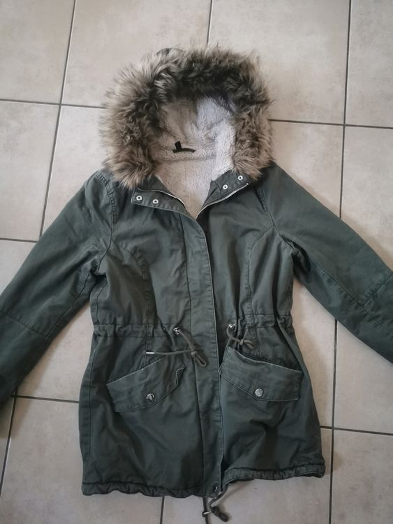 Parka Pelzjacke Damen H&m Steppmantel H Und M Parka Damen