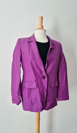 I BLUES ZALANDO LEINENJACKE LEINEN JACKE BLAZER 36 S VIOLETT