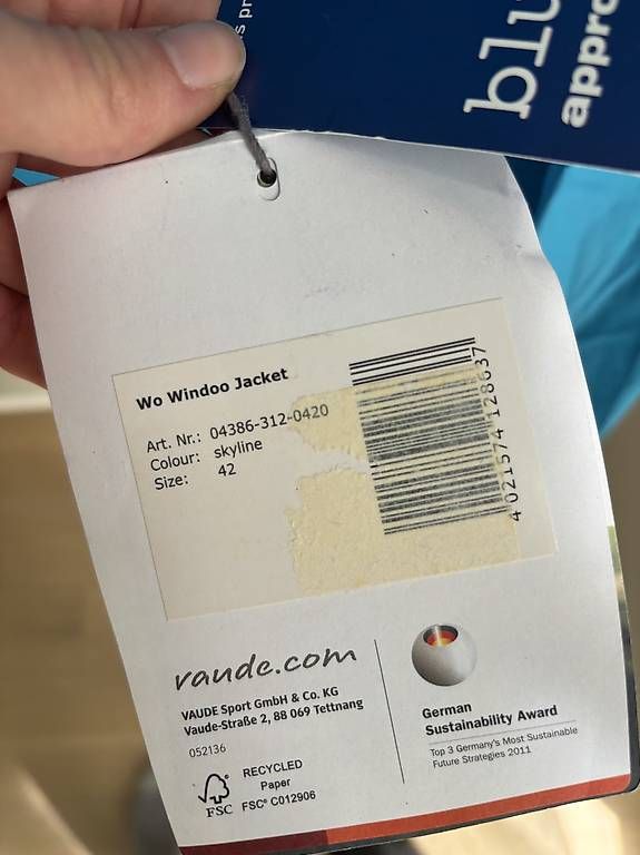 Vaude Giacche: Vaude Wo Windoo Jacket Skyline Gr. 42 - Neu – Nuovo e nell'imballaggio originale da Flawil venduto da lar_582m 1