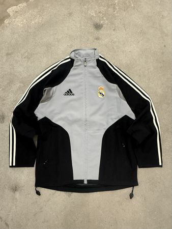 Veste de sport rétro adidas Real Madrid gris noir 2004/2005