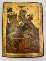 Große Weihnachtsikone Meteora Klöster Griechenland